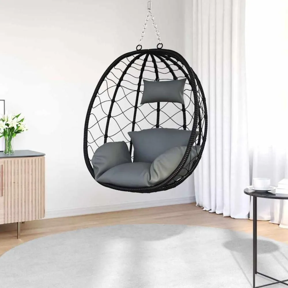 vidaXL Jardín-Silla huevo colgante Manual 91,5 x 54,5 x 107 cm