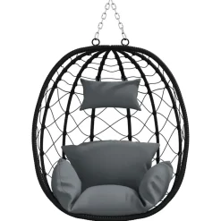 vidaXL Jardín-Silla huevo colgante Manual 91,5 x 54,5 x 107 cm