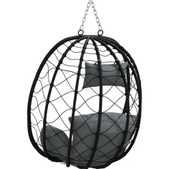 vidaXL Jardín-Silla huevo colgante Manual 91,5 x 54,5 x 107 cm