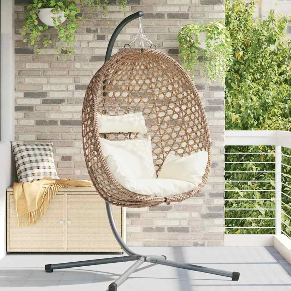 vidaXL Jardín-Silla huevo colgante Manual 104 x 100 x 191 cm