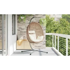 vidaXL Jardín-Silla huevo colgante Manual 104 x 100 x 191 cm