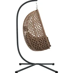vidaXL Jardín-Silla huevo colgante 104 x 100 x 191 cm ratán sintético