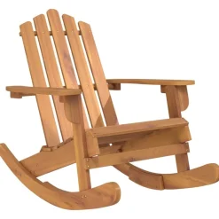 vidaXL Silla mecedora Adirondack madera maciza acacia Marrón
