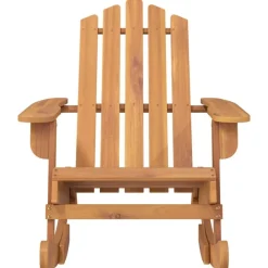 vidaXL Silla mecedora Adirondack madera maciza acacia Marrón