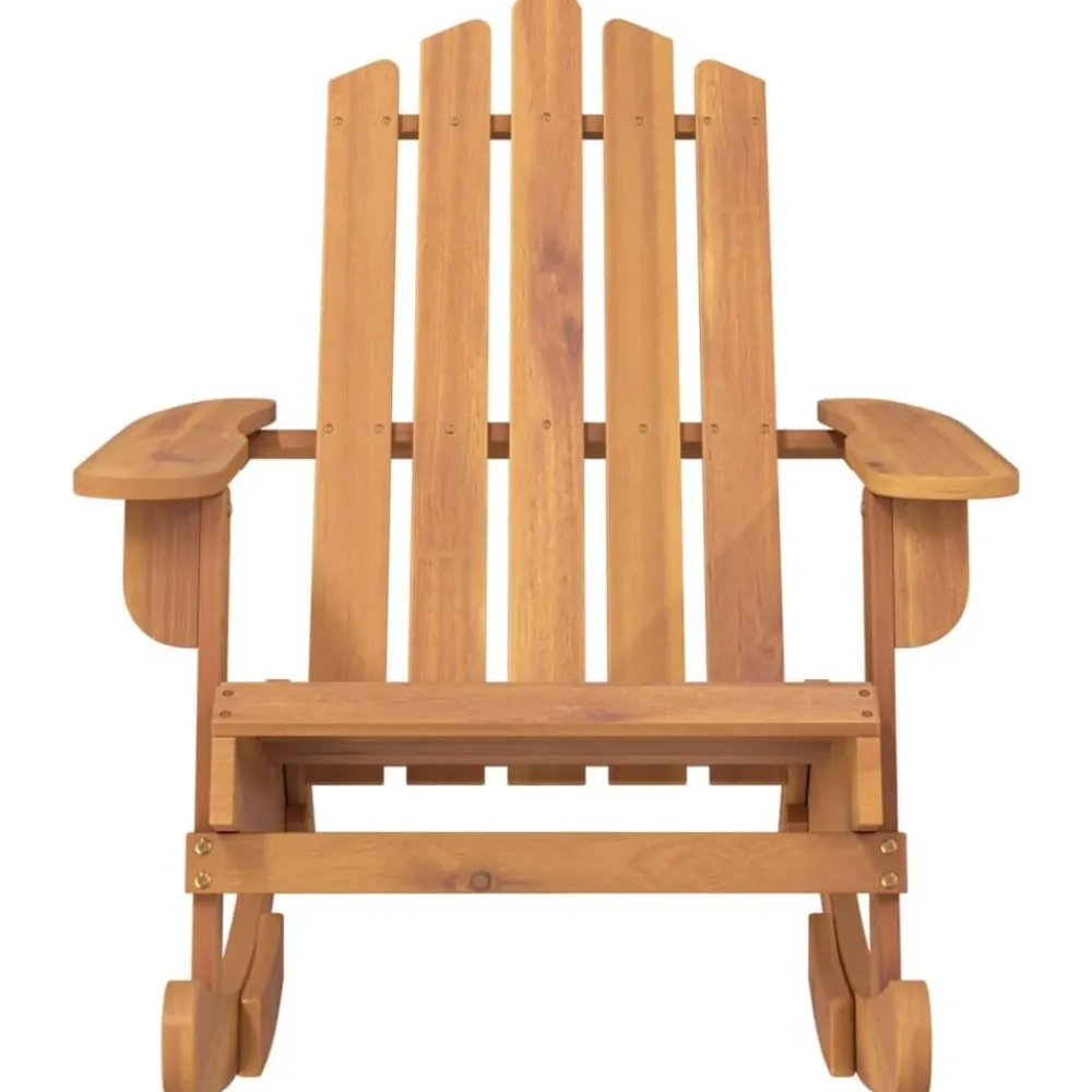 vidaXL Silla mecedora Adirondack madera maciza acacia Marrón