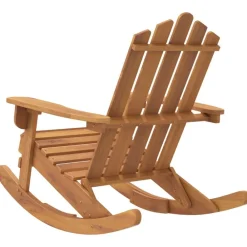 vidaXL Silla mecedora Adirondack madera maciza acacia Marrón