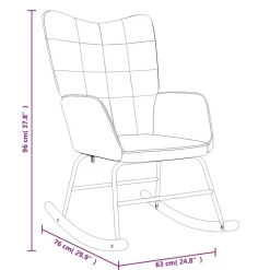 vidaXL Silla mecedora con reposapiés tela marrón Marrón New