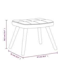 vidaXL Silla mecedora con reposapiés tela marrón Marrón New