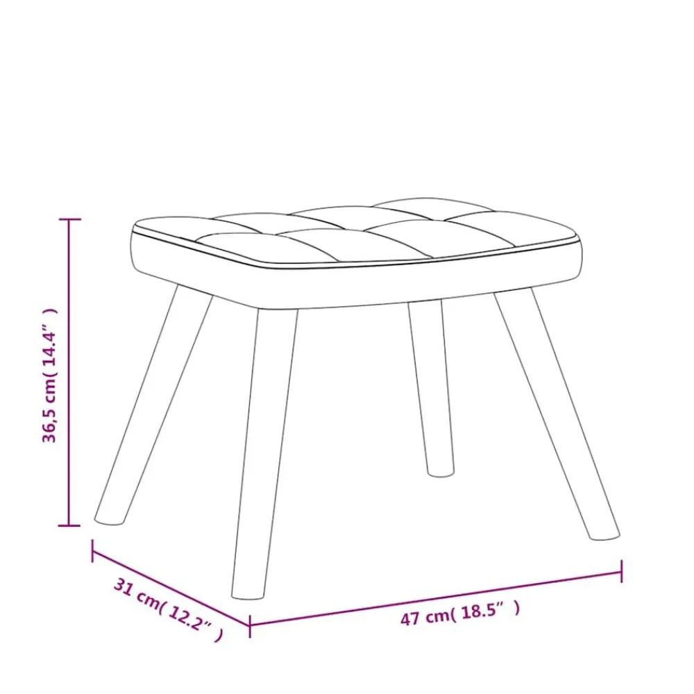 vidaXL Silla mecedora con reposapiés tela marrón Marrón New