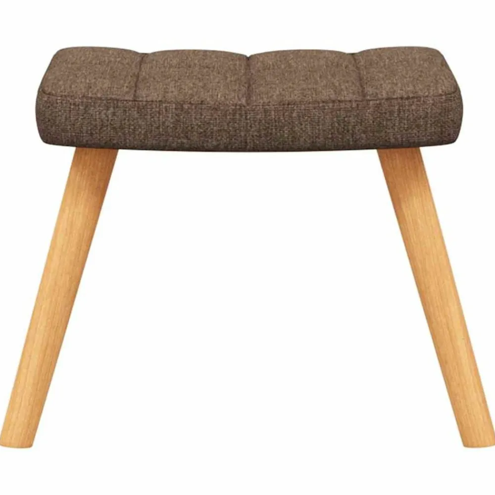 vidaXL Silla mecedora con reposapiés tela marrón Marrón New