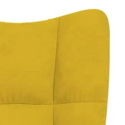vidaXL Sillas-Silla mecedora con reposapiés tela