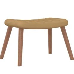 vidaXL Sillas-Silla mecedora con reposapiés terciopelo marrón