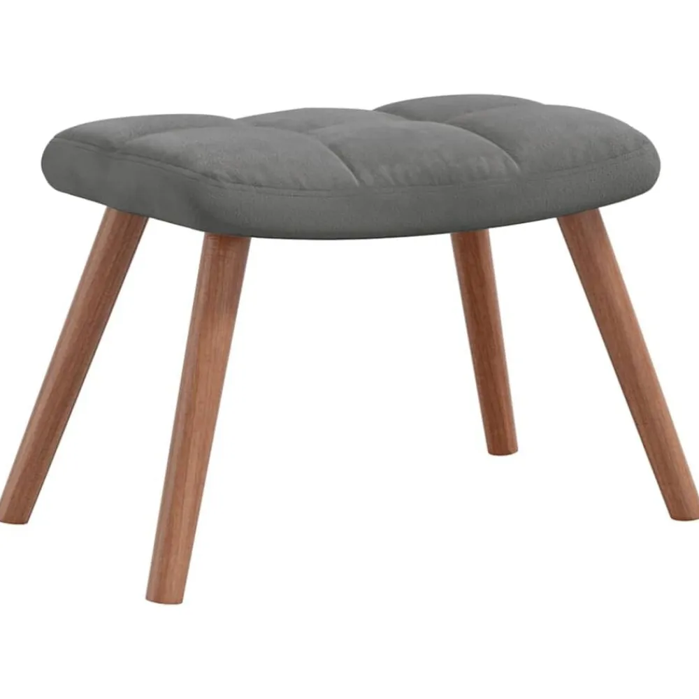 vidaXL Silla mecedora con reposapiés terciopelo Gris oscuro Outlet