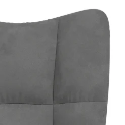 vidaXL Silla mecedora con reposapiés terciopelo Gris oscuro Outlet