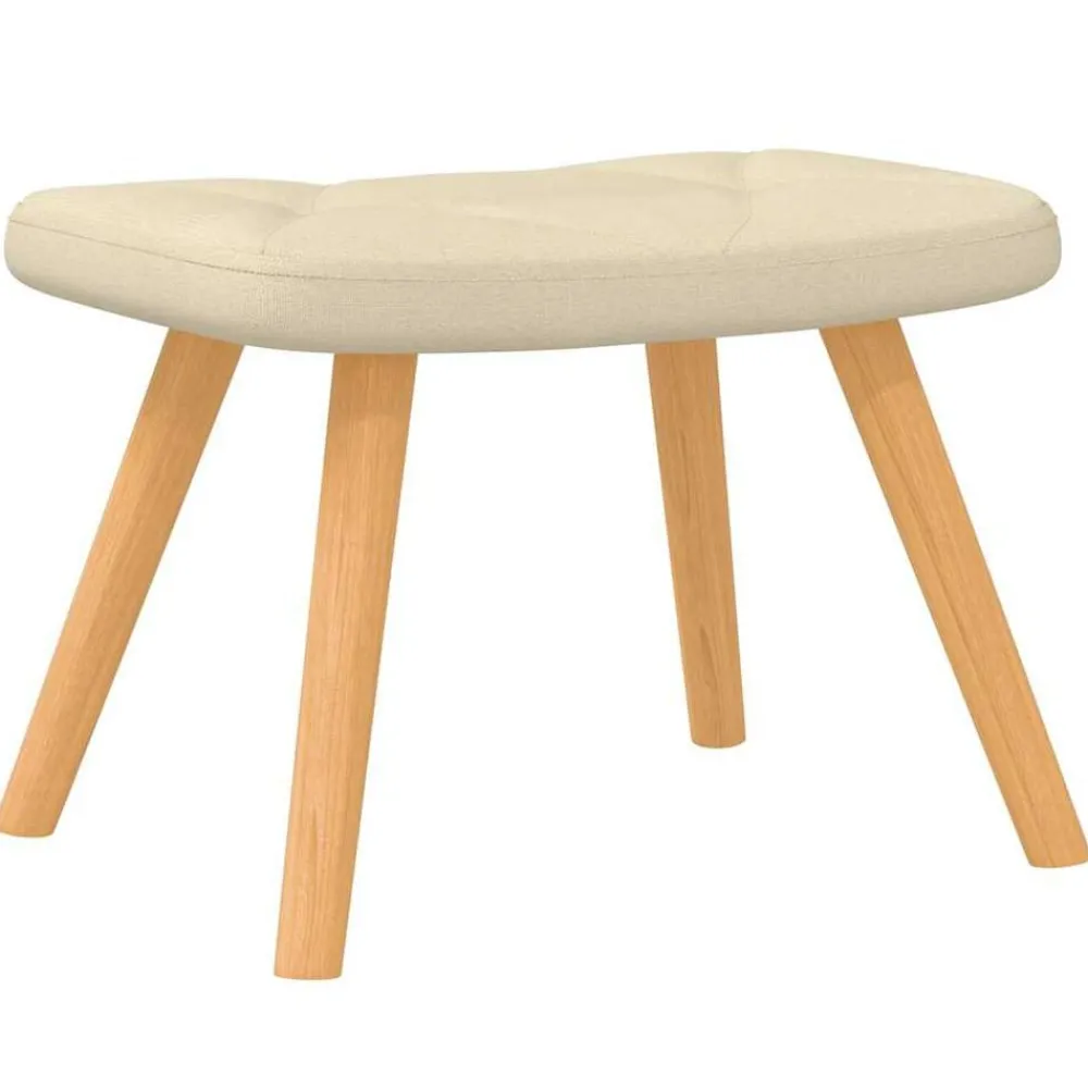 vidaXL Sillas-Silla mecedora con reposapiés tela color