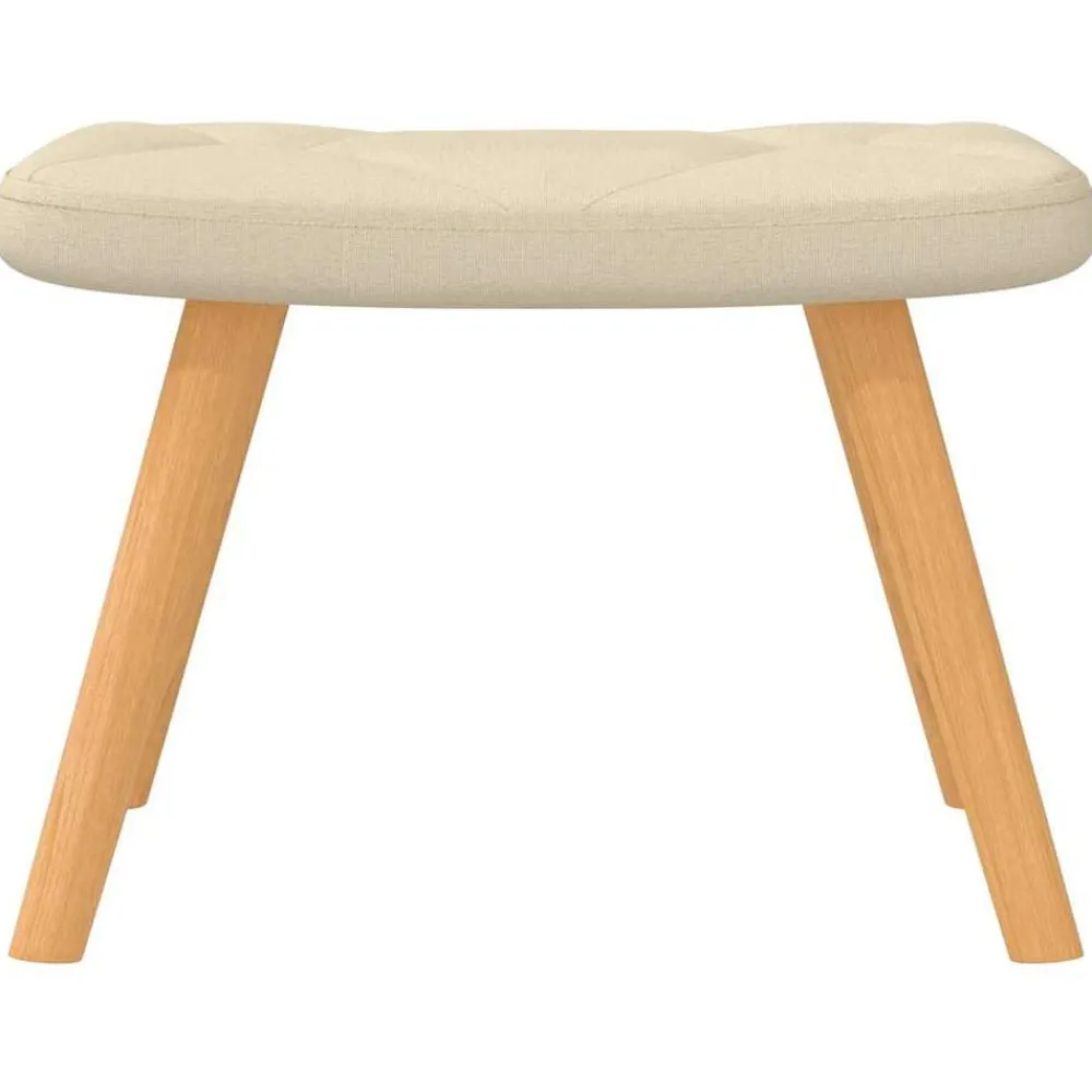 vidaXL Sillas-Silla mecedora con reposapiés tela color