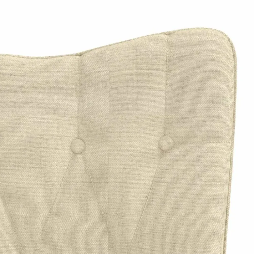 vidaXL Sillas-Silla mecedora con reposapiés tela color