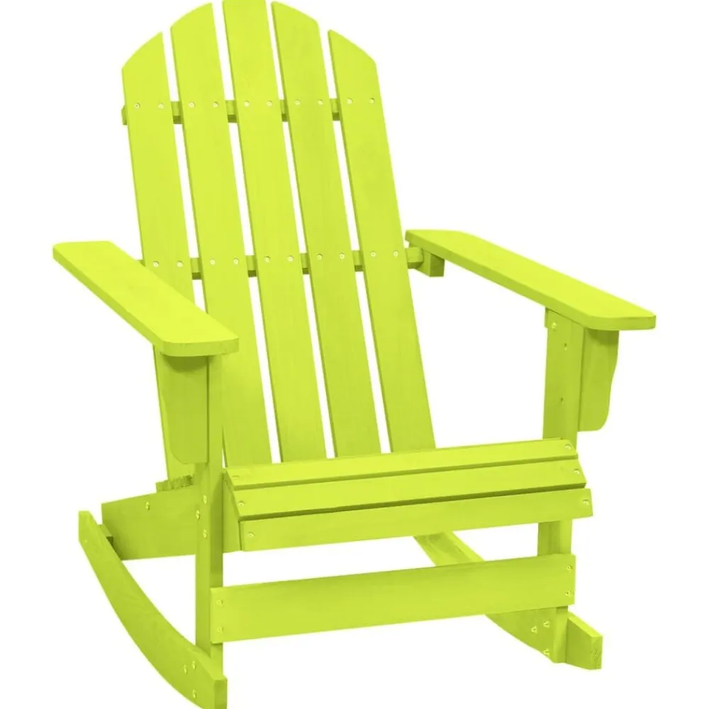 vidaXL Muebles De Jardín-Silla mecedora de jardín Adirondack madera maciza abeto
