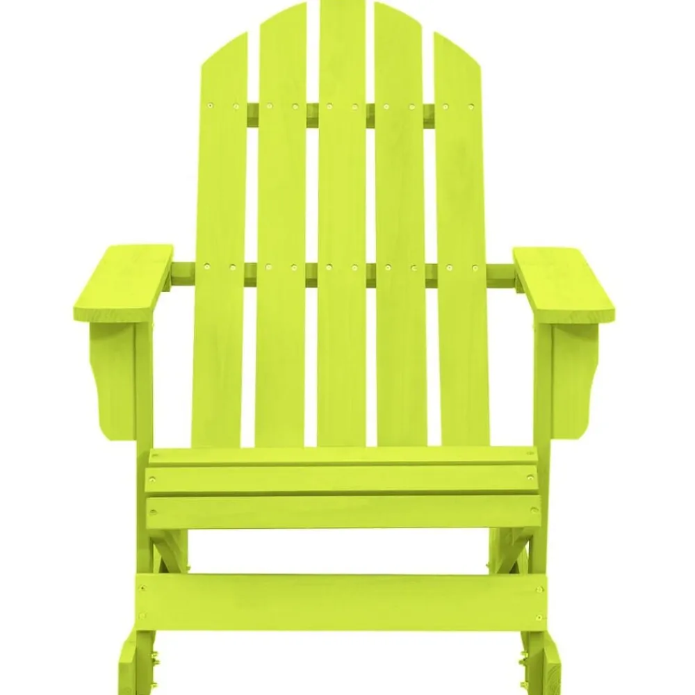 vidaXL Muebles De Jardín-Silla mecedora de jardín Adirondack madera maciza abeto