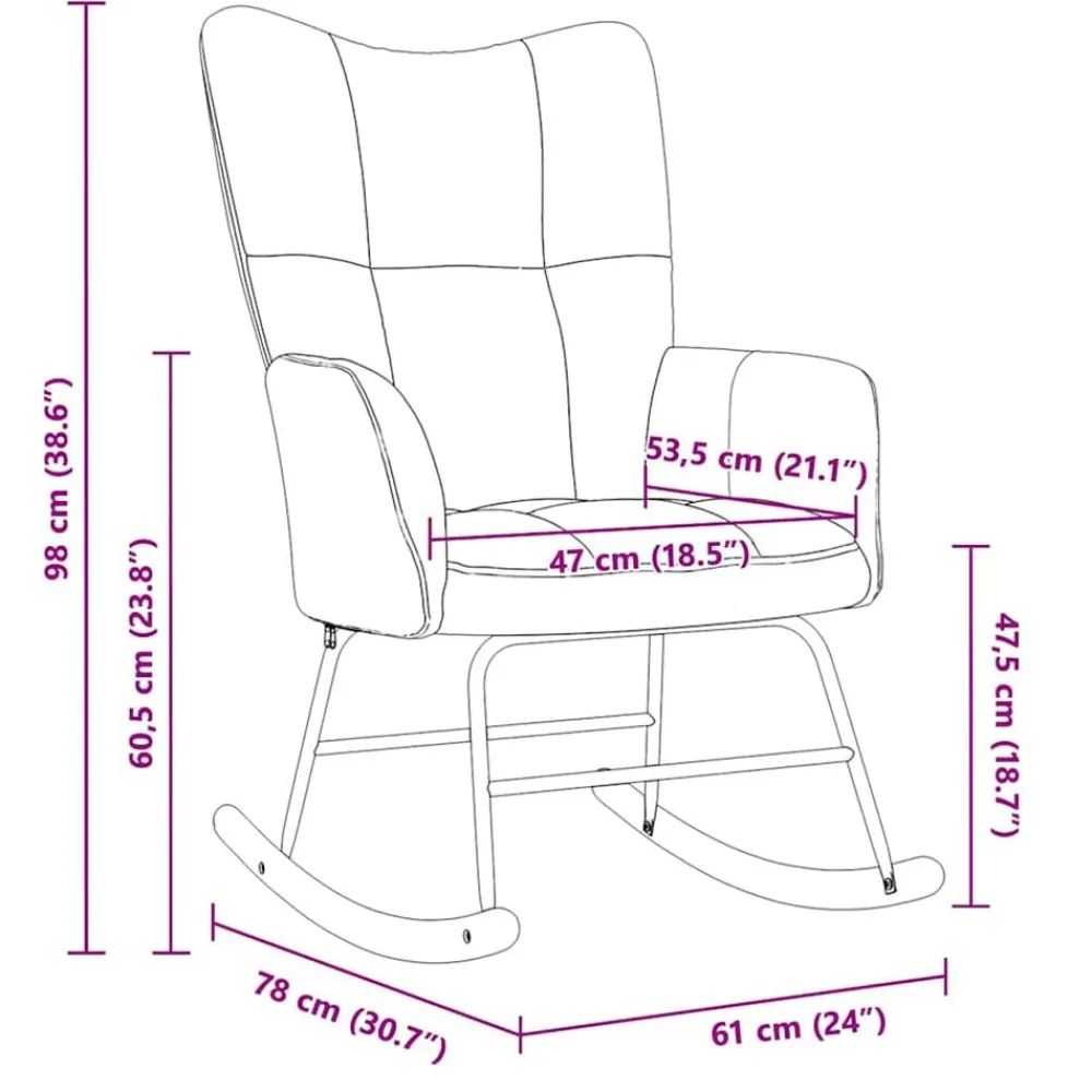 vidaXL Silla mecedora de terciopelo Gris claro Hot