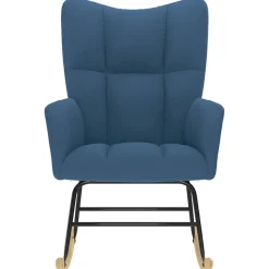 vidaXL Silla mecedora de tela Azul Sale