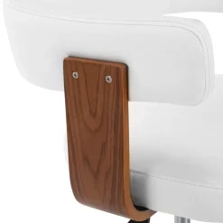 vidaXL Mobiliario De Oficina-Silla oficina giratoria madera curvada cuero sintético
