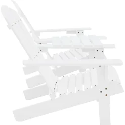 vidaXL Sillas Adirondack de jardín y mesita madera maciza abeto Blanco Hot