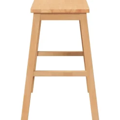 vidaXL Sillas-Sillas de bar 2 uds madera maciza caucho