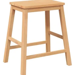vidaXL Sillas-Sillas de bar 2 uds madera maciza caucho