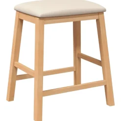 vidaXL Sillas-Sillas de bar con cojines 2 uds madera maciza caucho