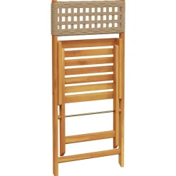 vidaXL Muebles De Jardín-Sillas de bistró 2 uds madera maciza de acacia ratán PE