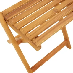vidaXL Muebles De Jardín-Sillas de bistró 2 uds madera maciza de acacia ratán PE