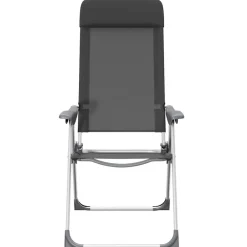 vidaXL Sillas de camping plegables de aluminio 2 unidades Negro