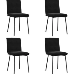 vidaXL Sillas-Sillas de comedor 4 unidades terciopelo