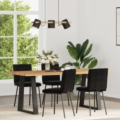 vidaXL Sillas-Sillas de comedor 4 unidades terciopelo