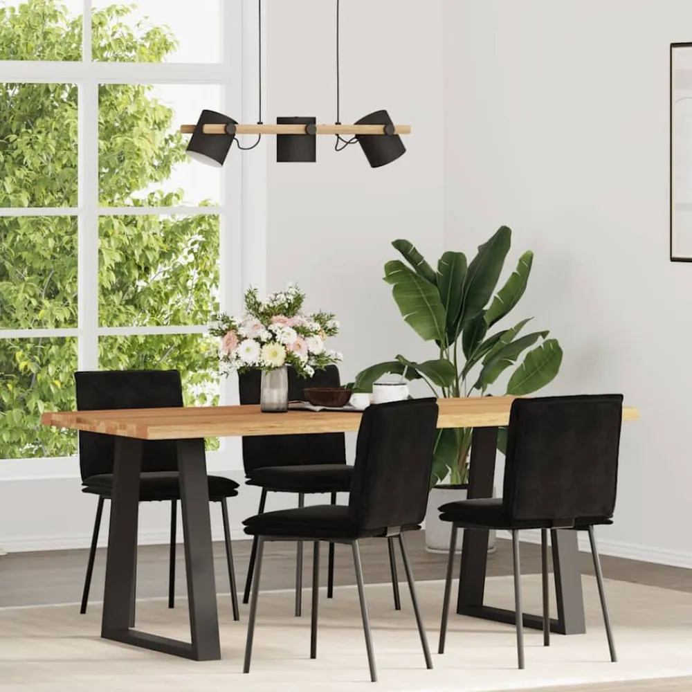 vidaXL Sillas-Sillas de comedor 4 unidades terciopelo