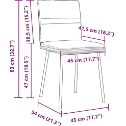 vidaXL Sillas-Sillas de comedor 4 unidades terciopelo