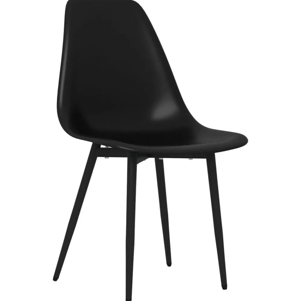vidaXL Sillas de comedor 2 unidades negras PP Negro Online
