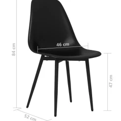 vidaXL Sillas de comedor 2 unidades negras PP Negro Online