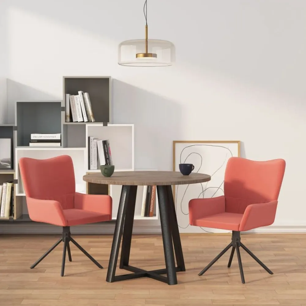 vidaXL Sillas-Sillas de comedor giratorias 2 unidades terciopelo
