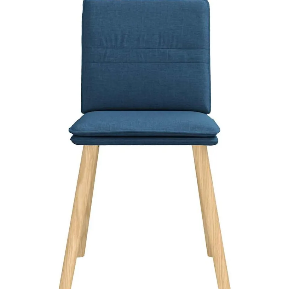 vidaXL Sillas de comedor 4 unidades tela Azul Sale