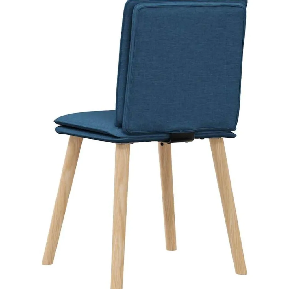 vidaXL Sillas de comedor 4 unidades tela Azul Sale