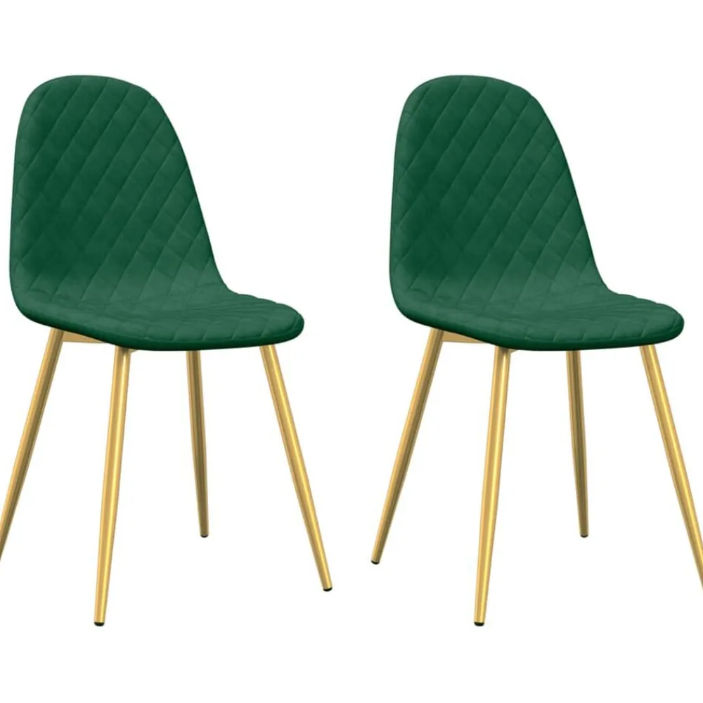 vidaXL Sillas-Sillas de comedor 2 unidades terciopelo