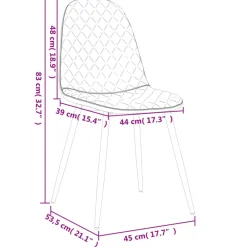 vidaXL Sillas-Sillas de comedor 2 unidades terciopelo