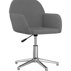 vidaXL Sillas de comedor giratorias 2 unidades tela Gris claro Clearance