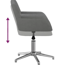 vidaXL Sillas de comedor giratorias 2 unidades tela Gris claro Clearance