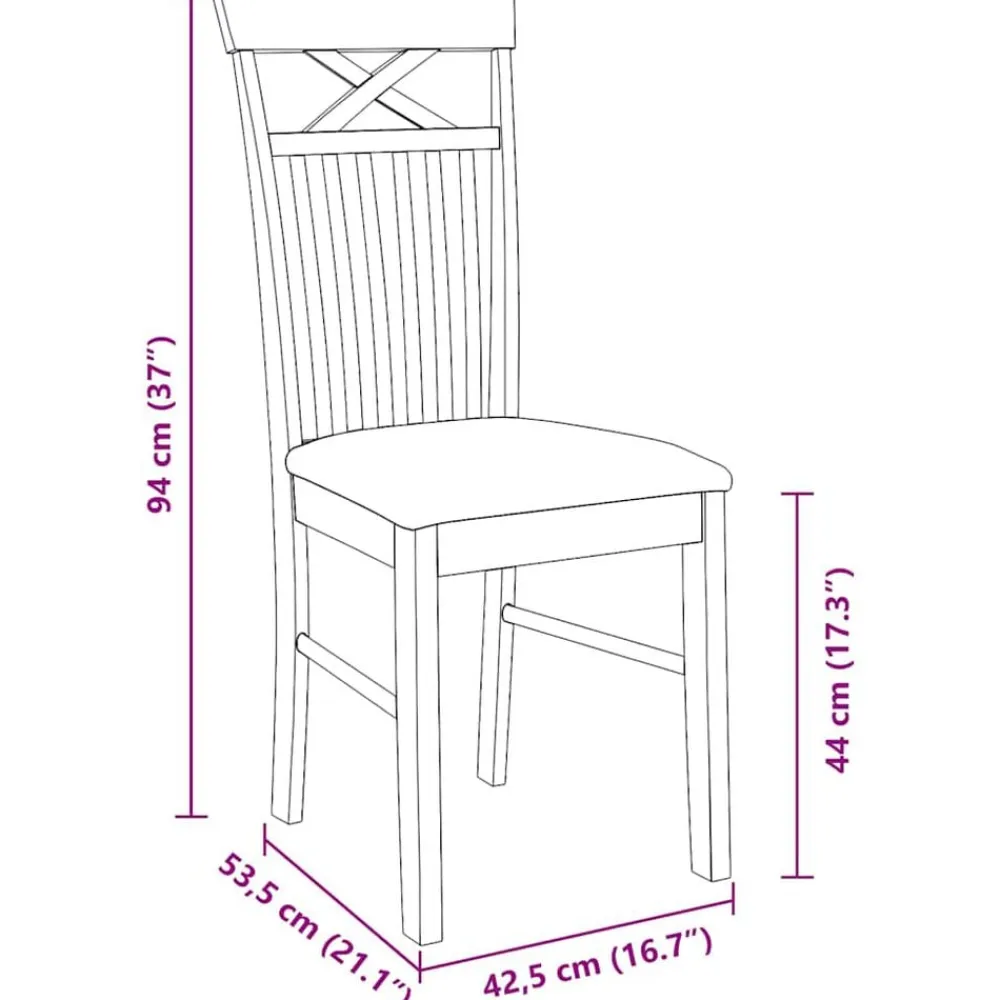 vidaXL Sillas de comedor con cojines 2uds madera maciza blanco caucho Blanco y gris Discount