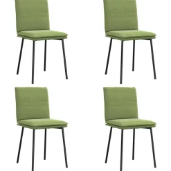 vidaXL Sillas de comedor 4 unidades terciopelo Verde claro Hot