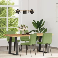 vidaXL Sillas de comedor 4 unidades terciopelo Verde claro Hot