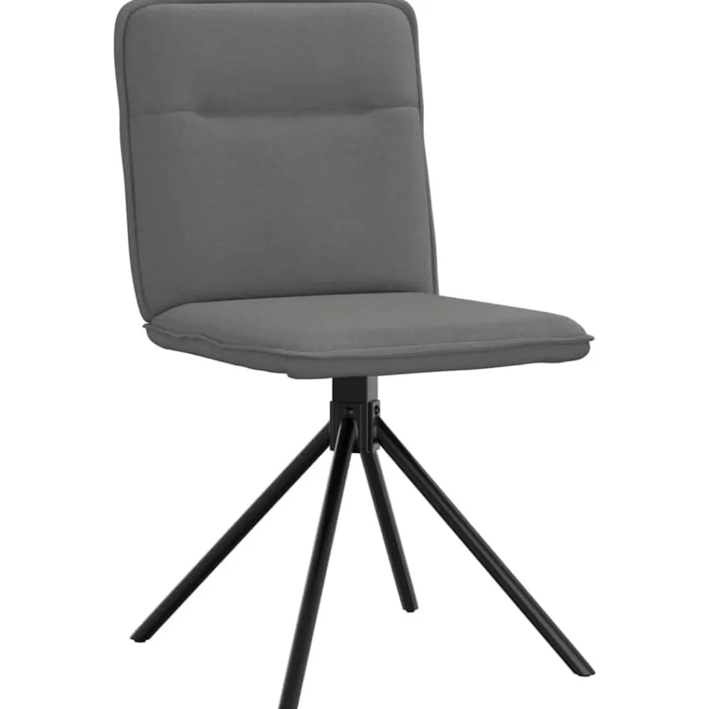 vidaXL Sillas-Sillas de comedor giratorias 4 unidades tela